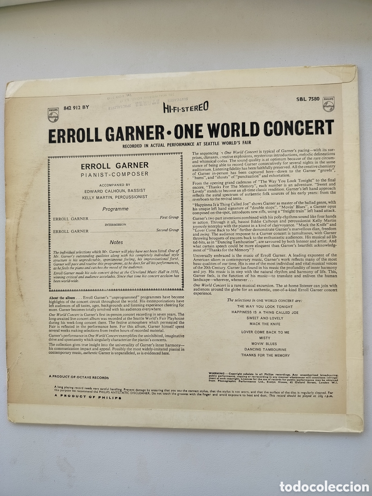 Discos de vinilo: Errol Garner LP 1963 - Foto 2