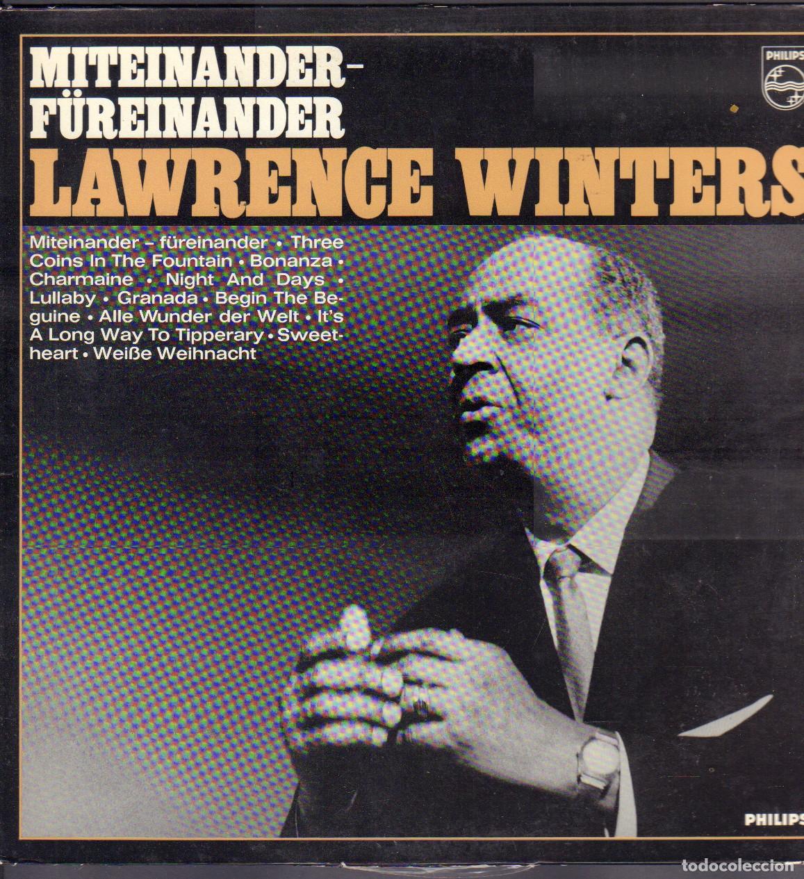 Discos de vinilo: LAWRENCE WINTERS - MITEINANDER-F&Uuml;REINANDER / BONANZA, NIGHT AND DAYS.../ LP PHILIPS RF-25364