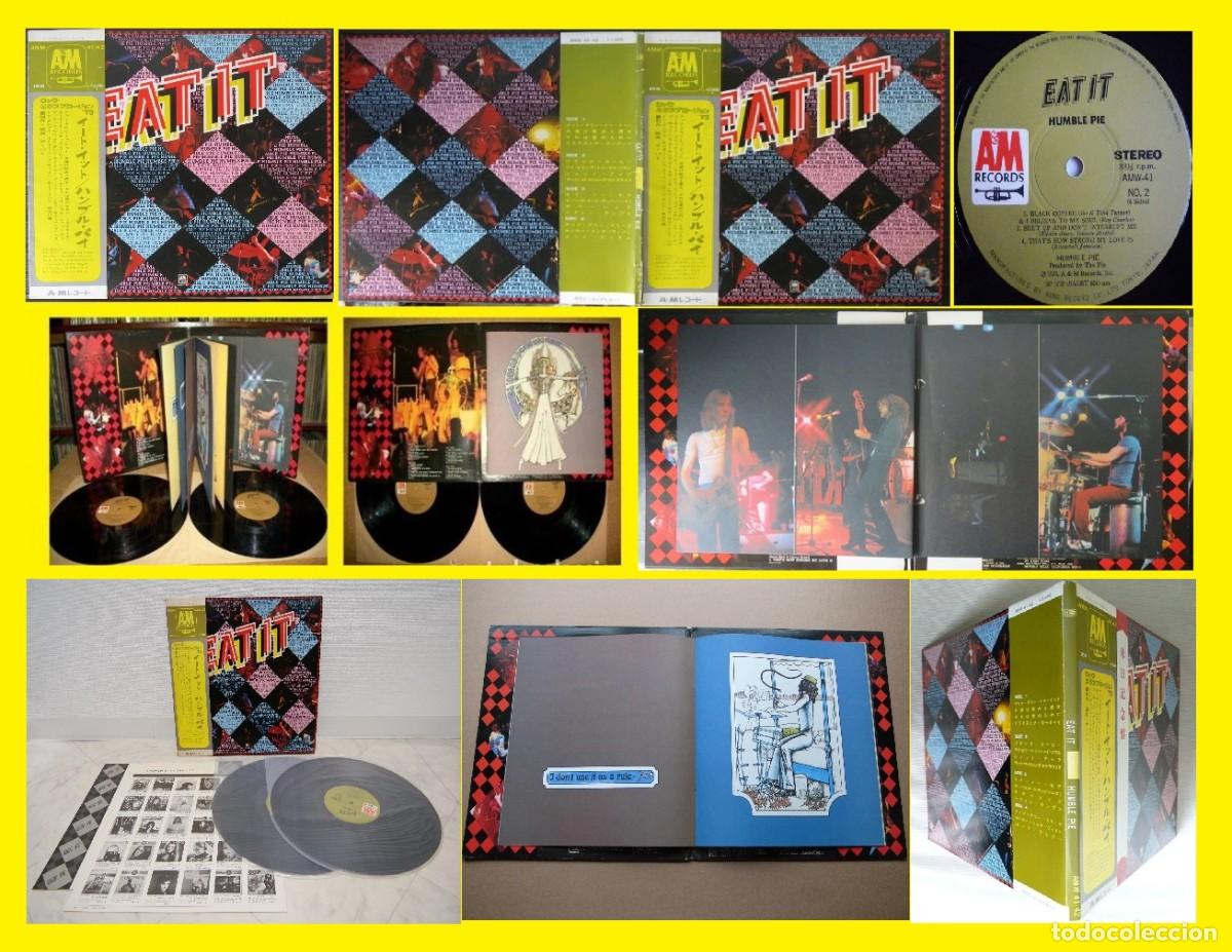 Discos de vinilo: HUMBLE PIE / EAT IT 1973 - 2LP !! 1&ordm; PRESS JAPAN + 2 LIBRETOS 20 PAG, OBI, DOBLE CARPETA !! TODO EX
