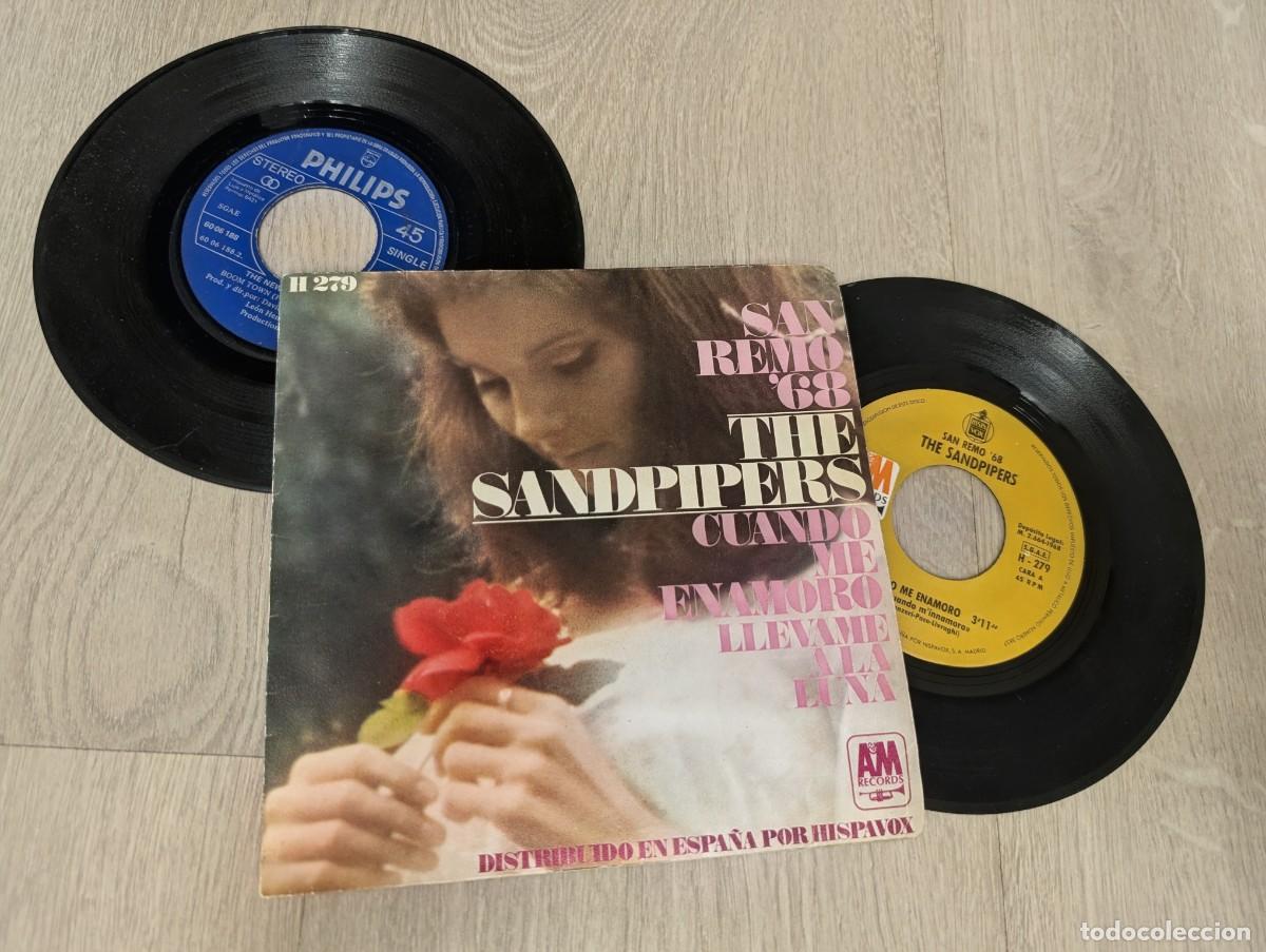 Discos de vinilo: THE SANDPIPERS - CUANDO ME ENAMORO ..SINGLE 1968 - SAN REMO 68 + SINGLE DE THE NEW SEEKERS DE 1972