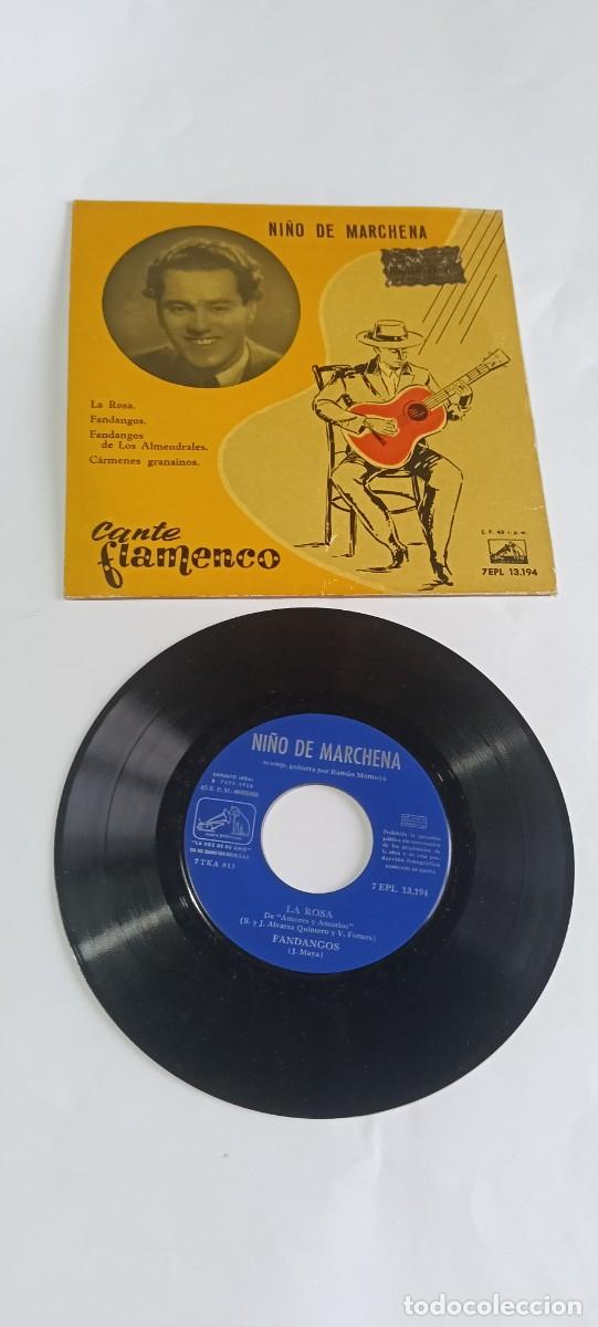 Discos de vinilo: Disco vinilo single 7'' EP Nino de Marchena Cante Flamenco La Voz De Su Amo 7EPL 13.194