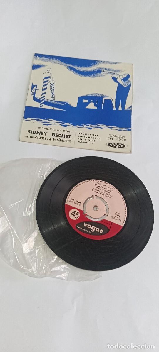 Discos de vinilo: Disco vinilo single 7'' EP Sidney Bechet Sentimental Mr Bechet Disques Vogue EPL 7008