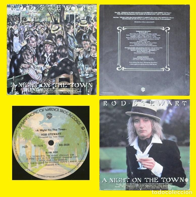 Discos de vinilo: ROD STEWART / A NIGHT ON THE TOWN 76, FACES. RARA COMPLETA 1&ordf; EDIC ORIG + ENCARTE !! EXC