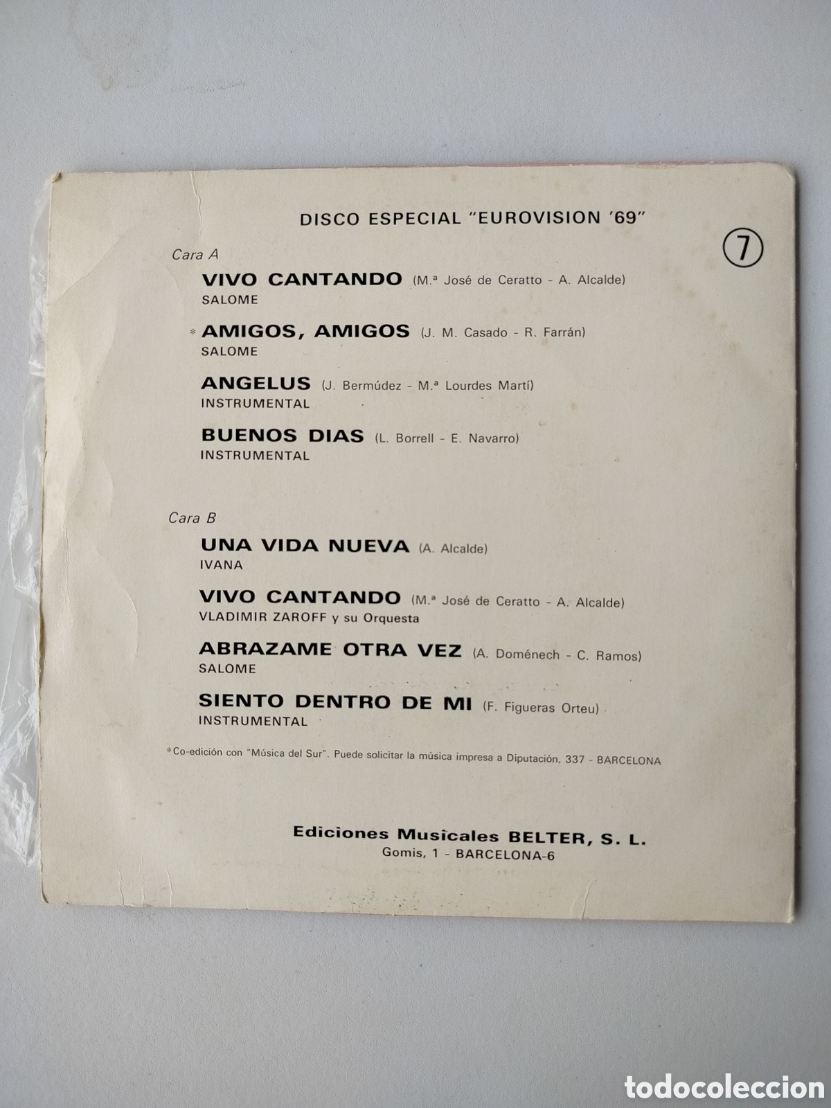 Discos de vinilo: Eurovisi&oacute;n 69 Disco Especial - Foto 2