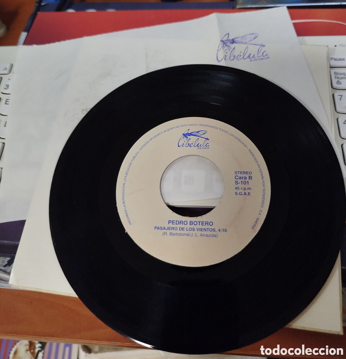 Discos de vinilo: Pedro Botero - Pasajero De Los Vientos. SOLO DISCO Y HOJA PROMO