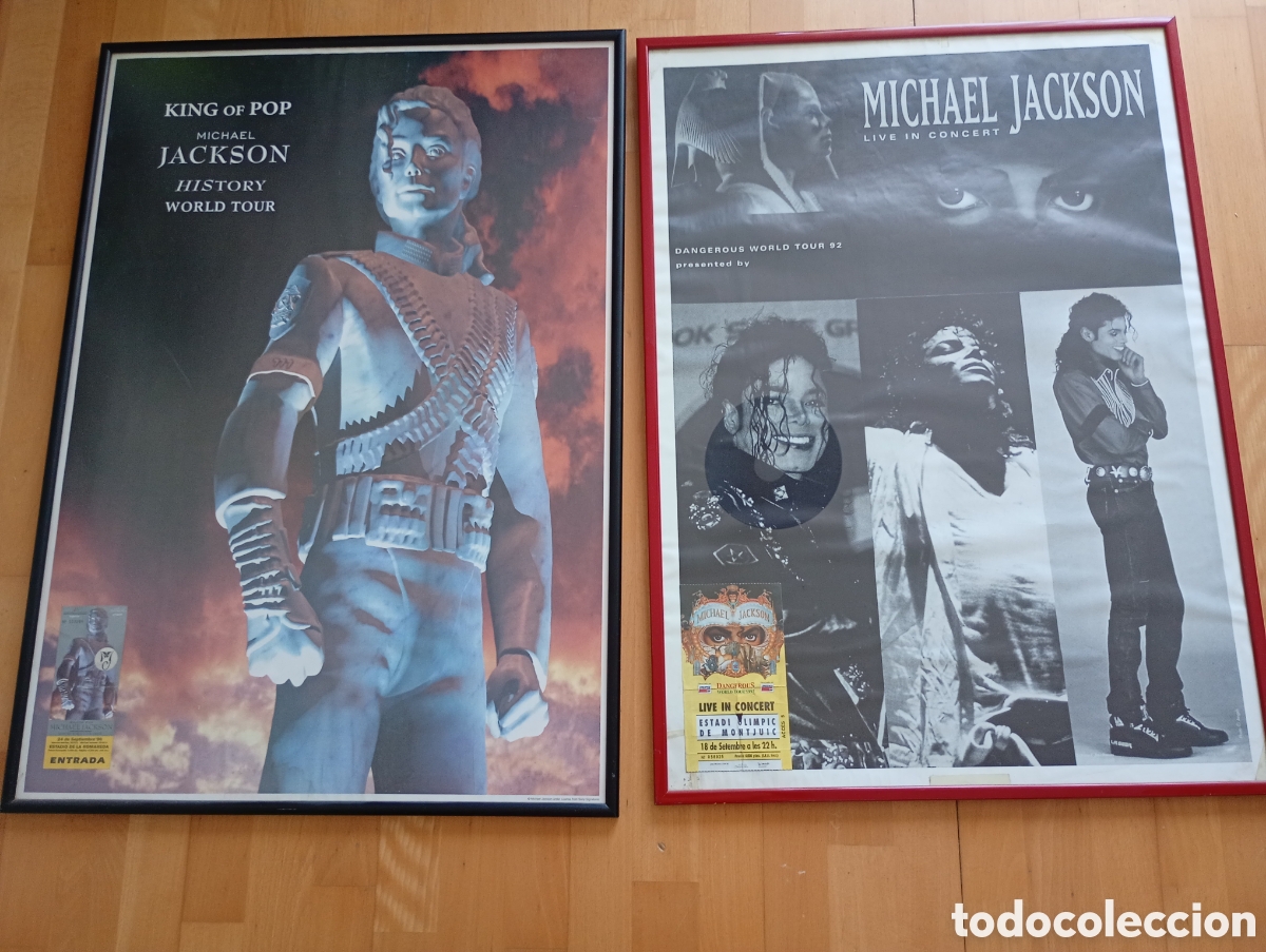 Discos de vinilo: MICHAEL JACKSON 1992 + 1996 | ENTRADAS ORIGINALES ENMARCADAS