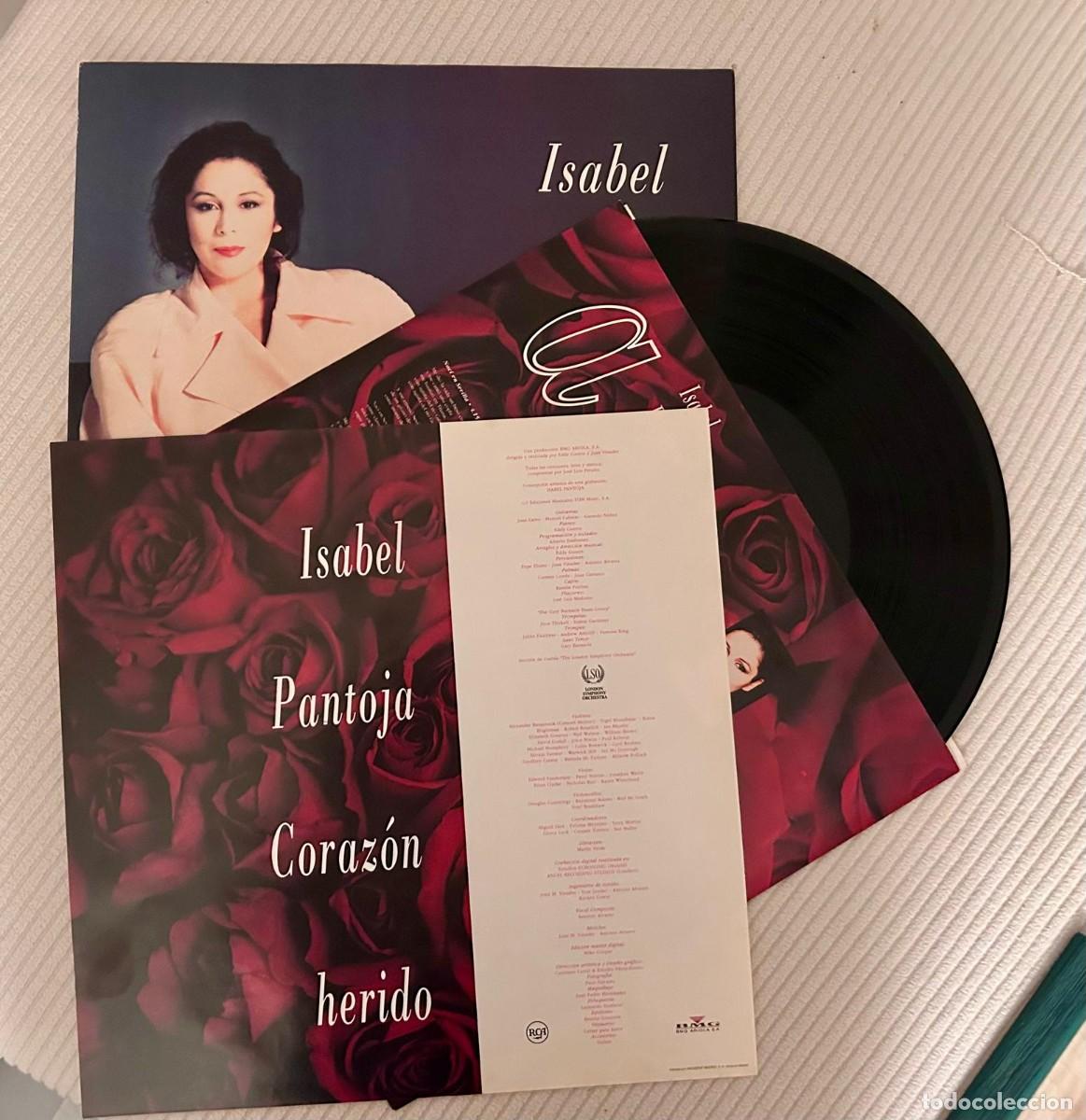 Discos de vinilo: ISABEL PANTOJA - LP CORAZ&Oacute;N HERIDO - Foto 2