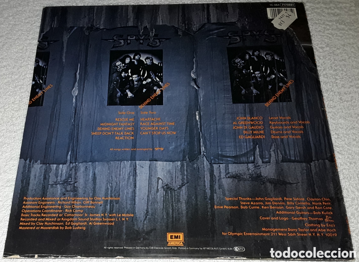 Discos de vinilo: LP - SPYS - BEHIND ENEMY LINES - Foto 2