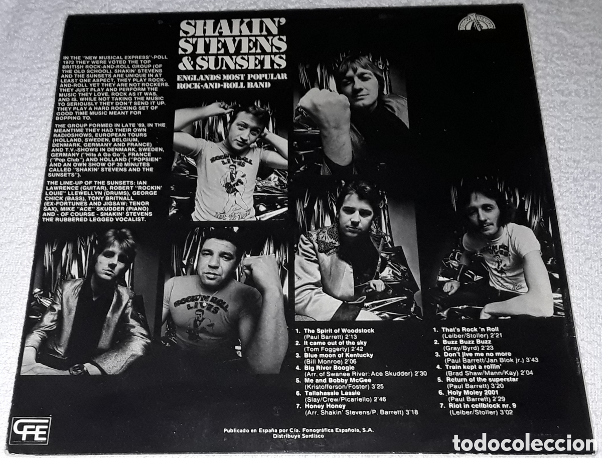 Discos de vinilo: LP - SHAKIN STEVENS - SHAKIN STEVENS AND SUNSETS - Foto 2