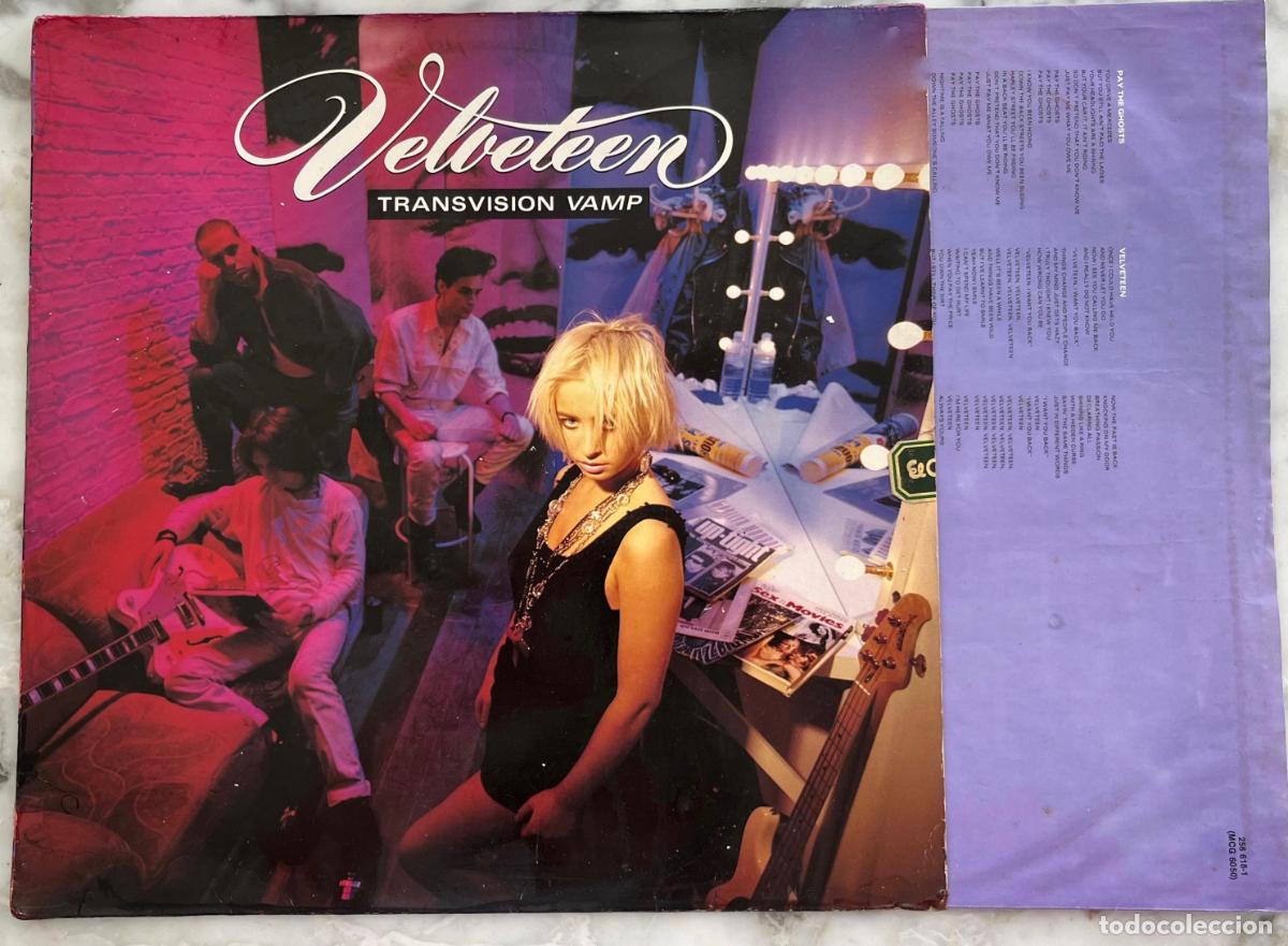 Discos de vinilo: TRANSVISION VAMP. VELVETEEN. LP ALEMANIA CON FUNDA INTERIOR LETRAS 1989