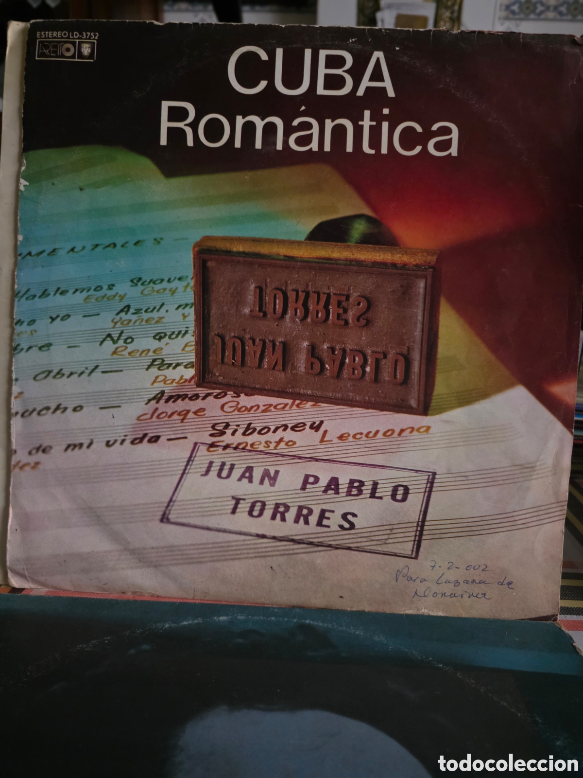 Discos de vinilo: JUAN PABLO TORRES- CUBA ROM&Aacute;NTICA - ORIGINAL EGREM 1983