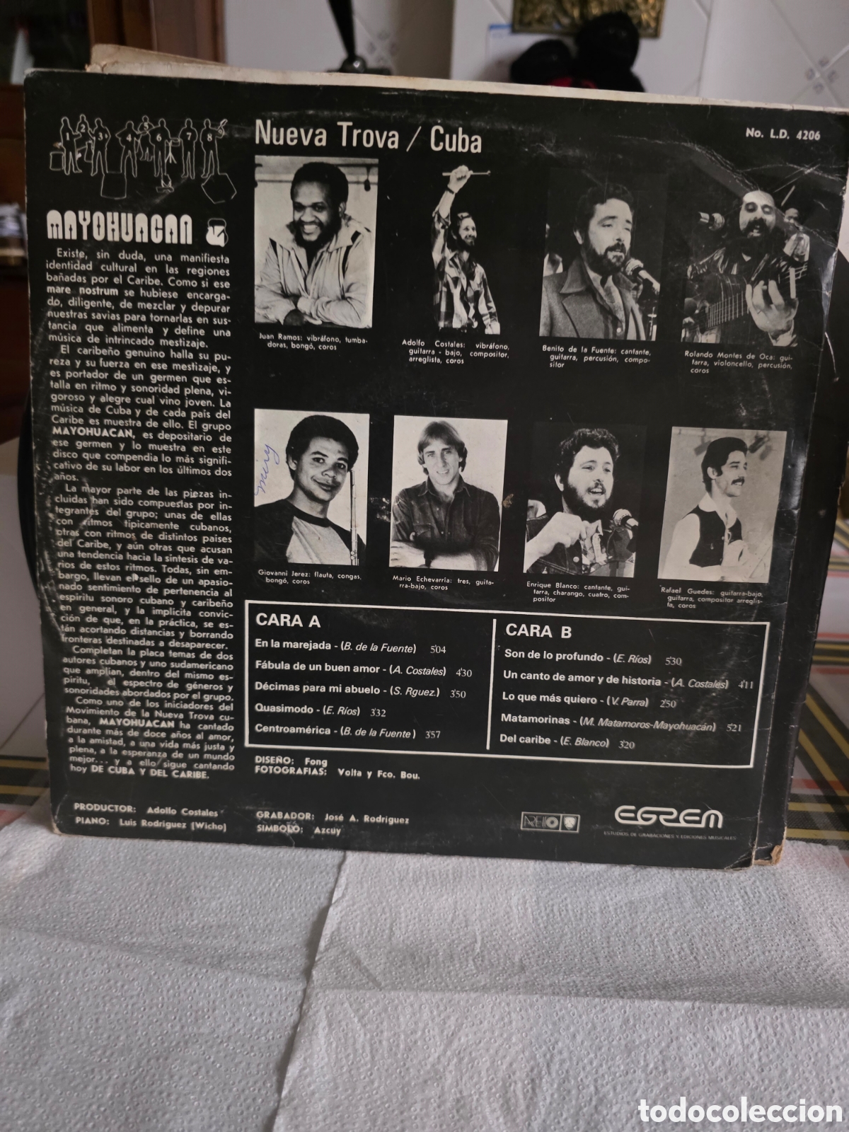 Discos de vinilo: MAYOHUACAN - DE CUBA Y DEL CARIBE - 1980 - Foto 2