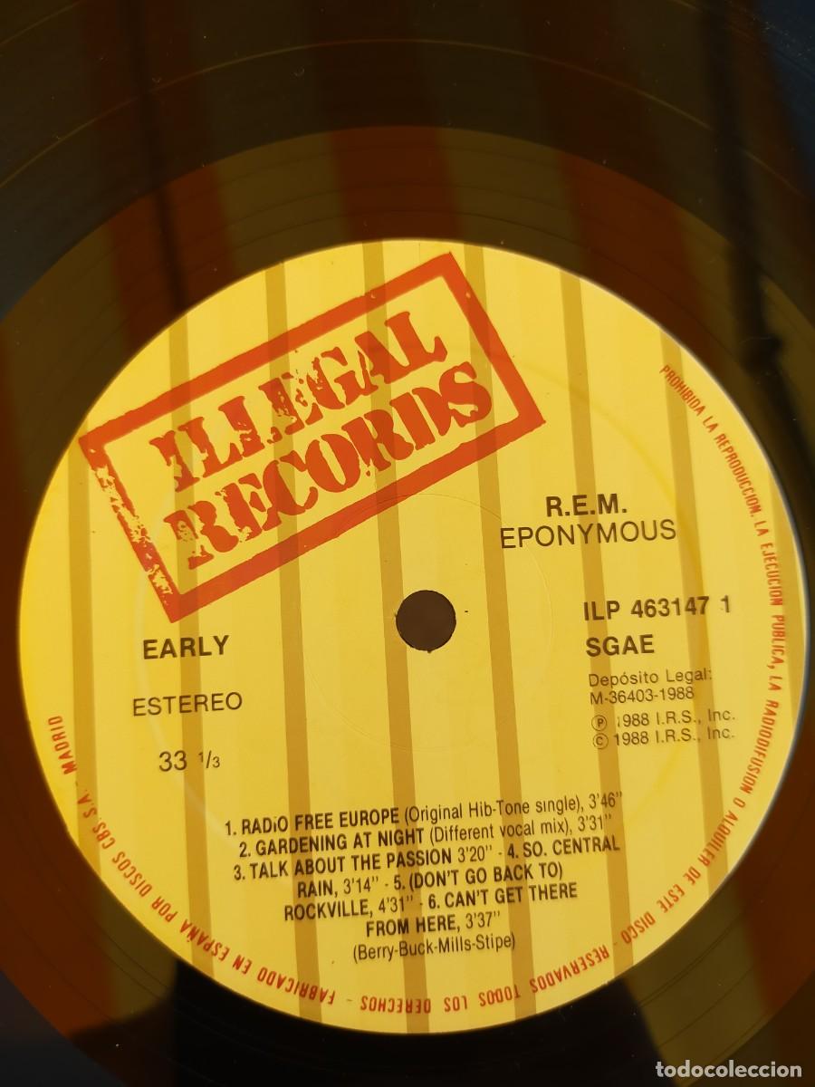 Discos de vinilo: R.E.M.-EPONYMOUS-ORIGINAL ESPA&Ntilde;OL 1988 - Foto 3