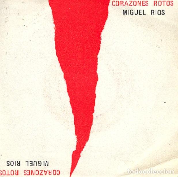 Discos de vinilo: Miguel R&iacute;os &ndash; Corazones rotos (mismo tema ambas caras) &ndash; POLYDOR 871 954 (PROMO) &ndash; 1989