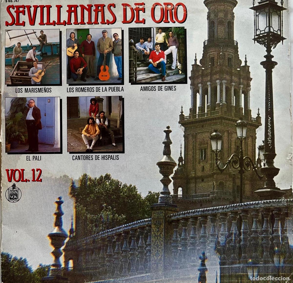 Discos de vinilo: SEVILLANAS DE ORO. VOL. 12. EL PALI. MARISME&Ntilde;OS.AMIGOS DE GINES. CANTORES HISPALIS... LP ESPA&Ntilde;A 1982