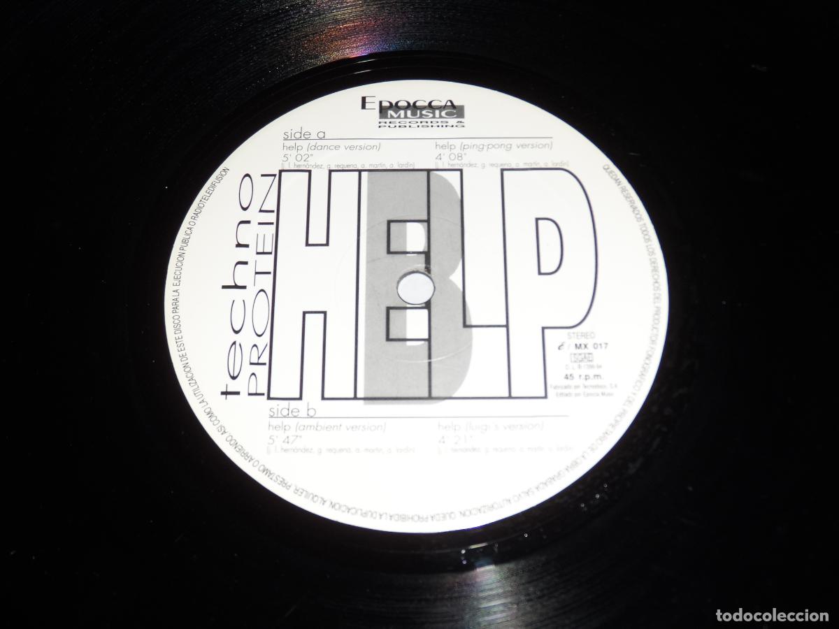 Discos de vinilo: Techno Protein &ndash; Help (SPAIN 1994) - Foto 3