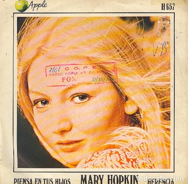 Discos de vinilo: Mary Hopkin &ndash; Piensa en tus hijos; Herencia &ndash; APPLE 657 &ndash; 1970