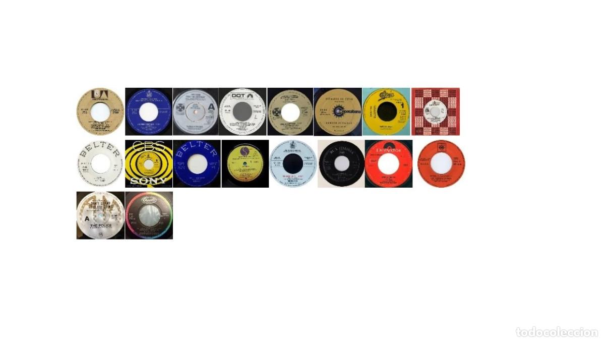 Discos de vinilo: 18 SINGLES sin carpeta variados: Bandas sonoras originales, pop espa&ntilde;ol e internacional