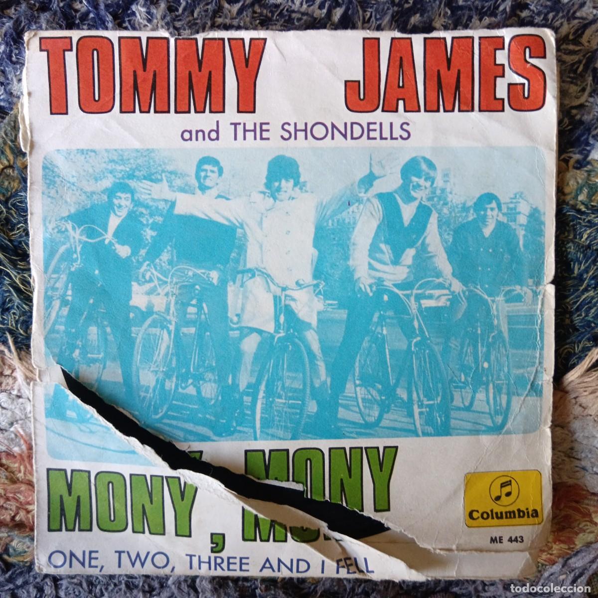 Discos de vinilo: Tommy James and the Shondells. Mony, Mony / One, two three and I fell. Single