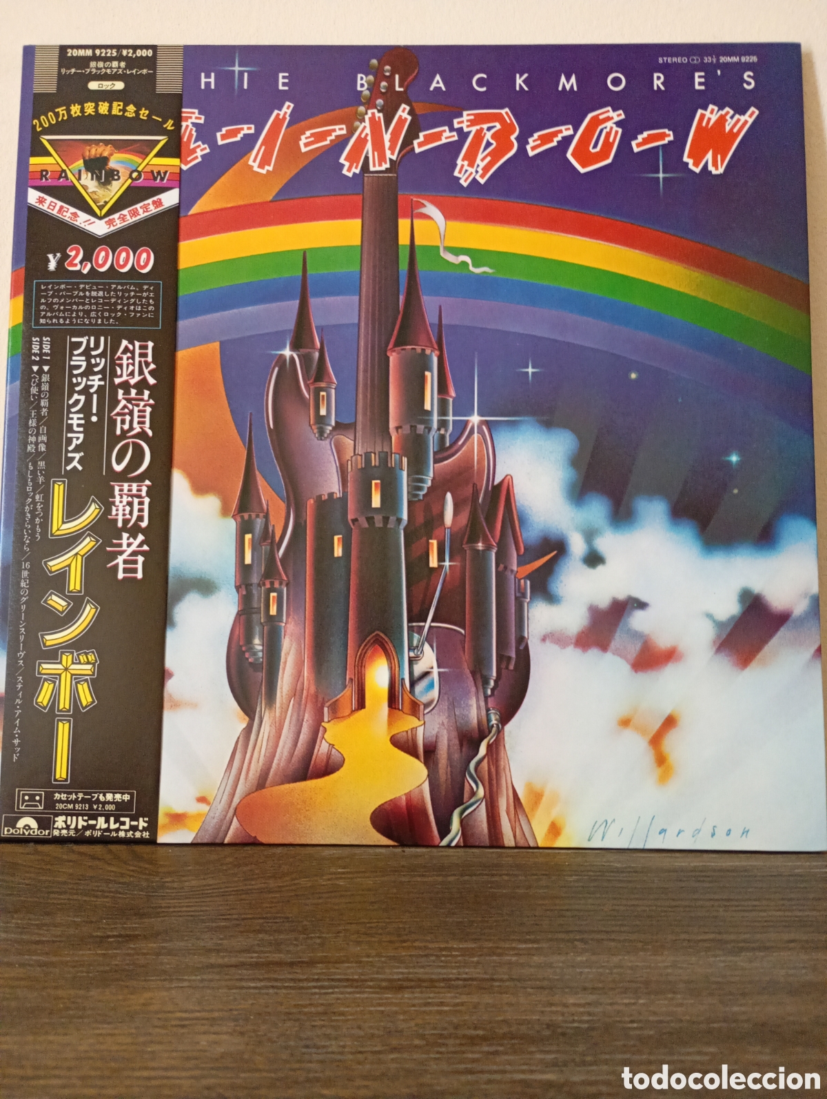 Discos de vinilo: Rainbow, Ritchie Blackmore's Rainbow 1982. Made in Japan gatefoul con Obi y insert