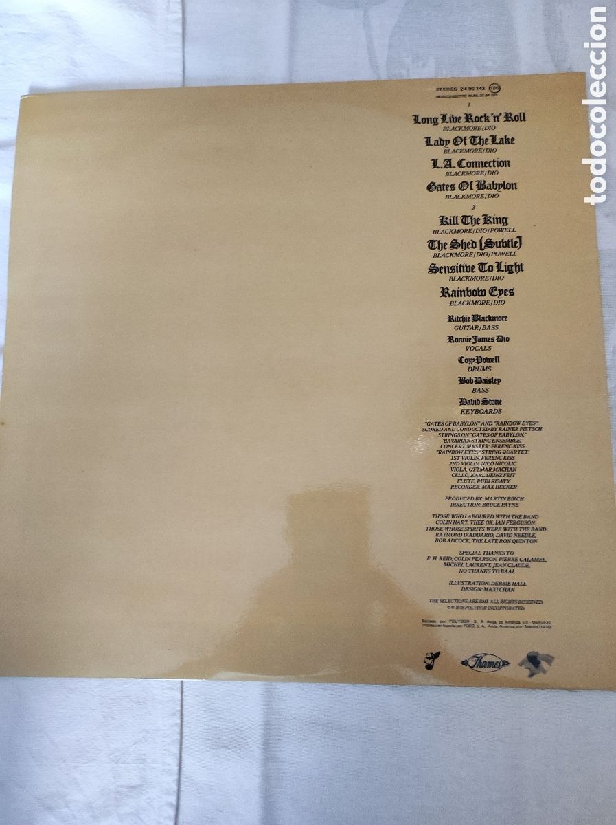Discos de vinilo: RAINBOW - LONG LIVE ROCKNROLL - Foto 2