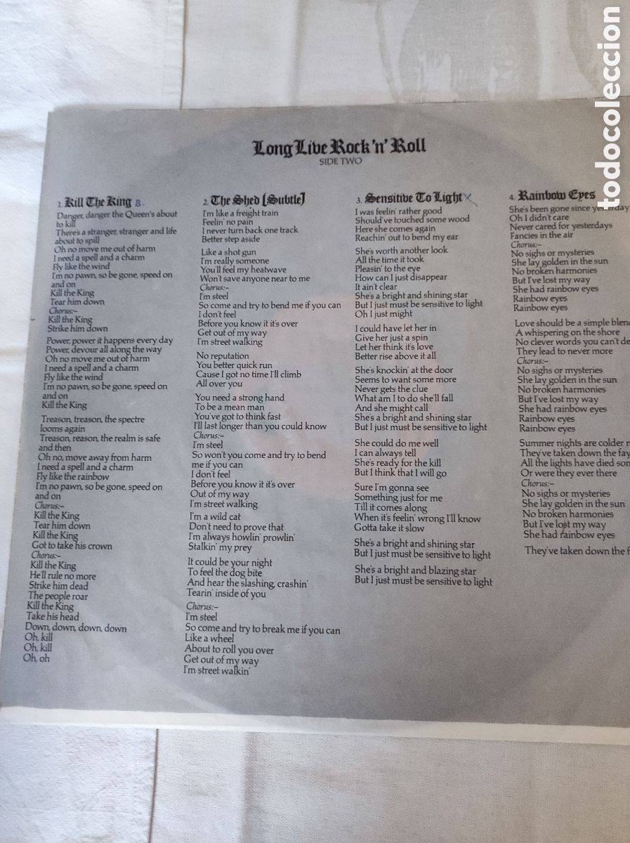 Discos de vinilo: RAINBOW - LONG LIVE ROCKNROLL - Foto 5