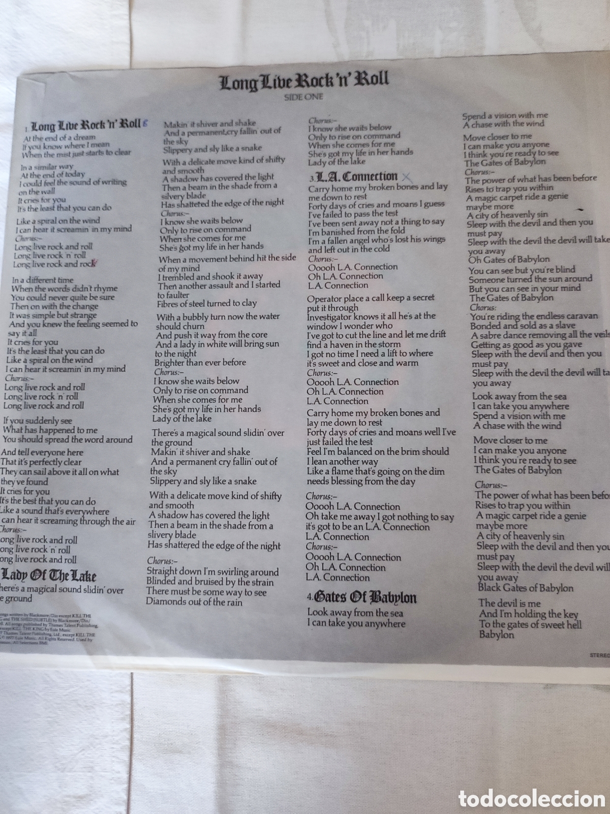 Discos de vinilo: RAINBOW - LONG LIVE ROCKNROLL - Foto 6