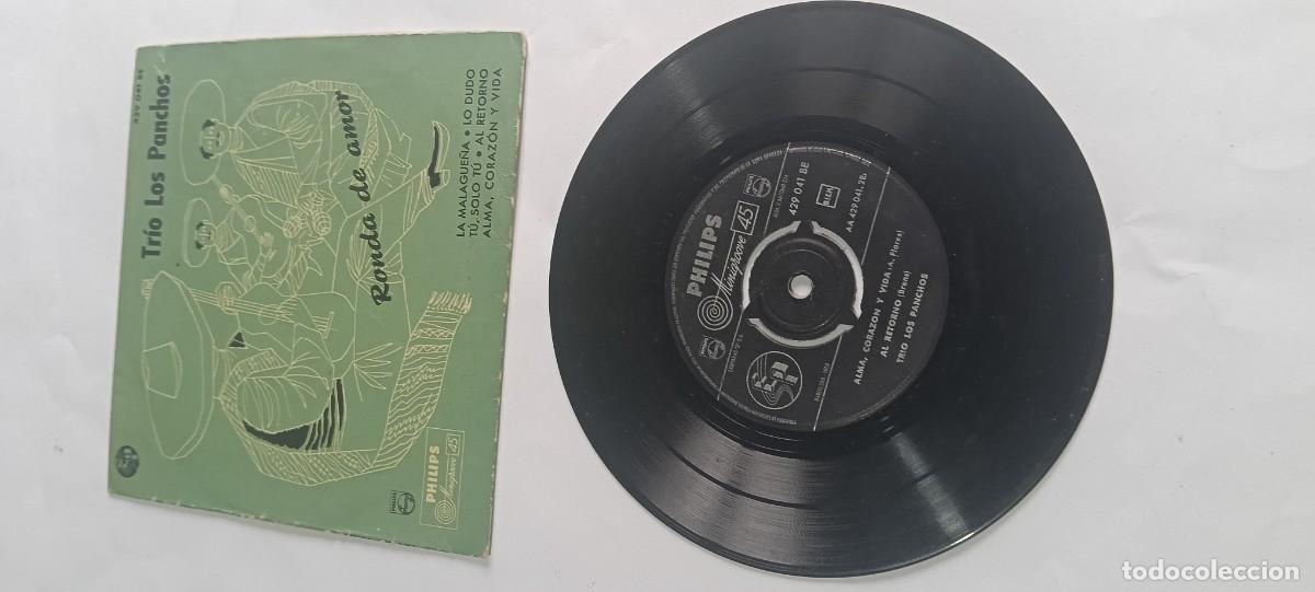 Discos de vinilo: Disco vinilo single 7'' EP Trio Los Panchos Ronda de amor Philips Minigroove 429041BE