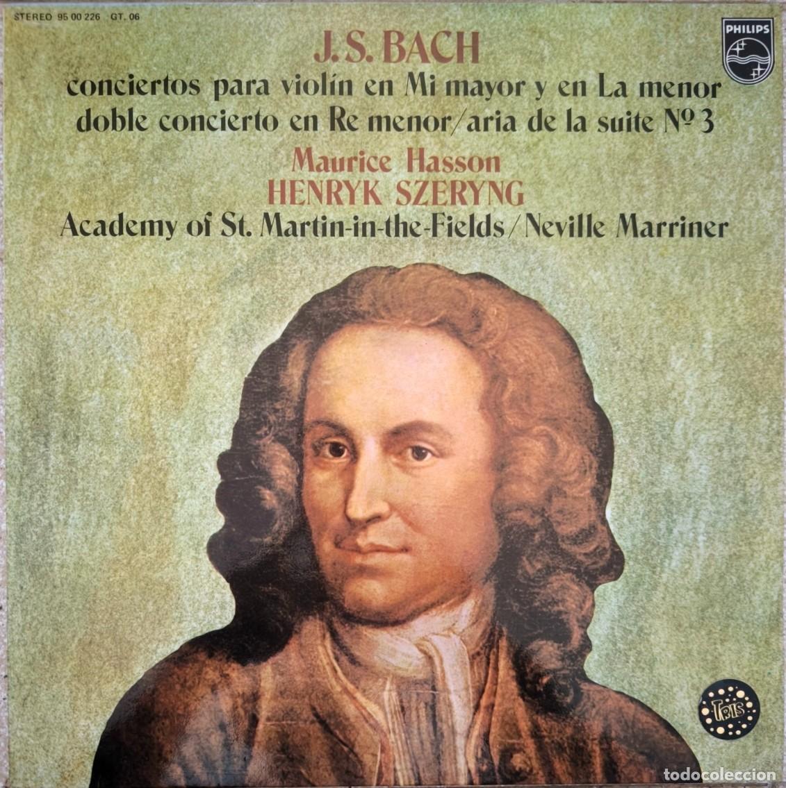 Discos de vinilo: J.S. Bach: Conciertos para Viol&iacute;n en Mi Mayor y en La Menor / Doble Concierto en Re Menor