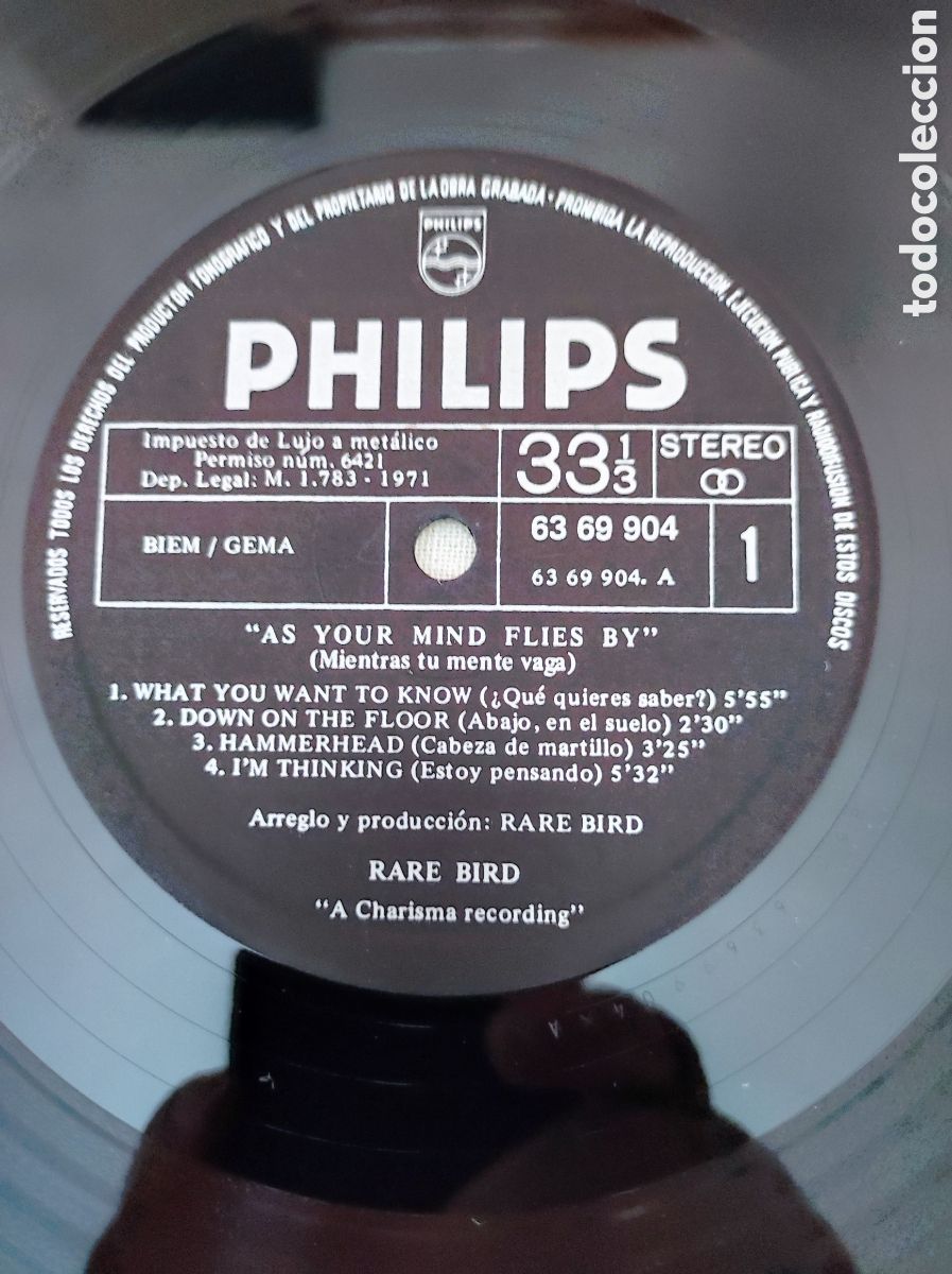 Discos de vinilo: RARE BIRD - AS YOUR MIND FLIES BY - Foto 4