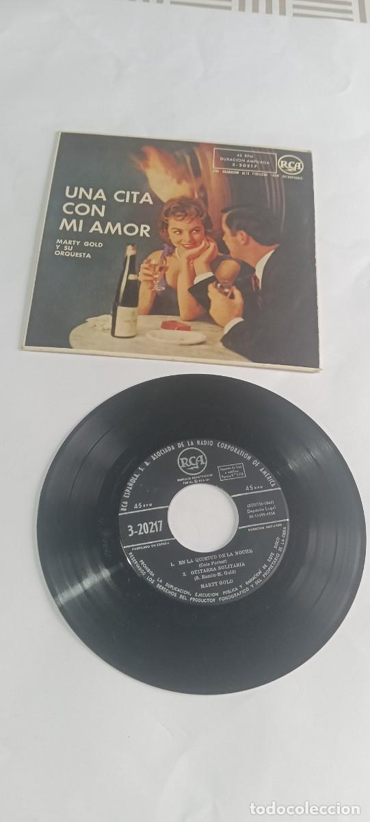 Discos de vinilo: Disco vinilo single 7'' EP Una cita con mi amor Marty Gold y su Orquesta RCA 3-20217