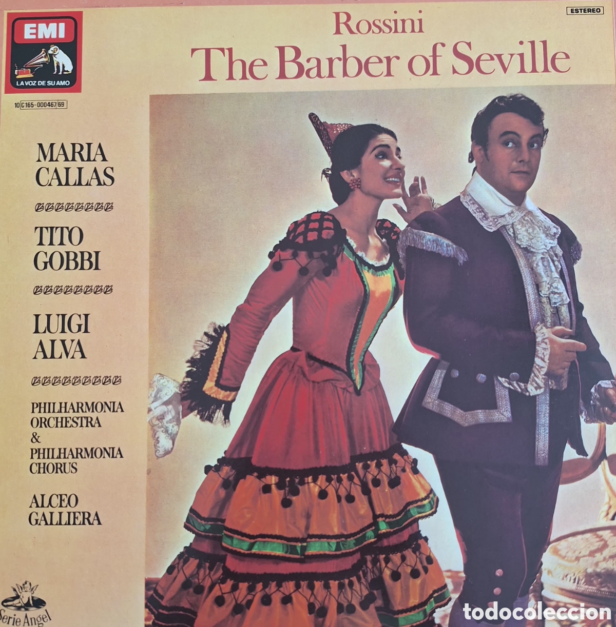 Discos de vinilo: Caja The Barbier of Sevilla. Rosdini. Maria Callas