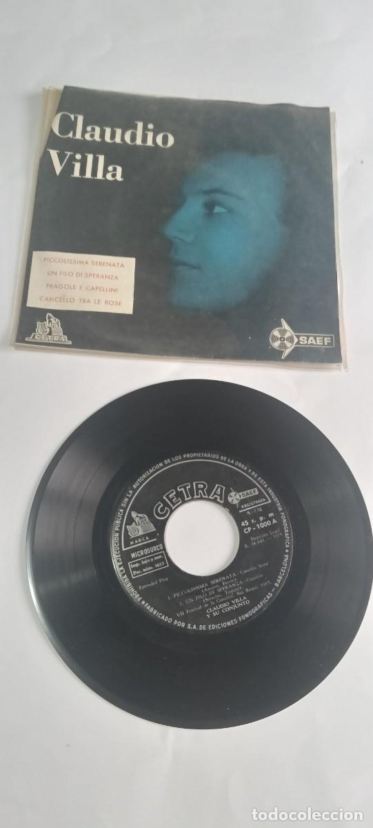 Discos de vinilo: Disco vinilo single 7'' EP Claudio Villa Piccolissima Serenata Cetra SAEF CP 1000