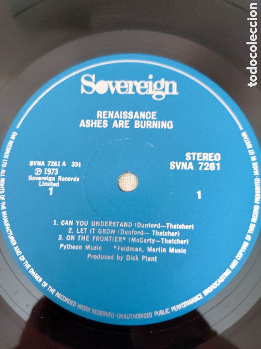 Discos de vinilo: REINASSANCE - ASHES ARE BURNING - Foto 4