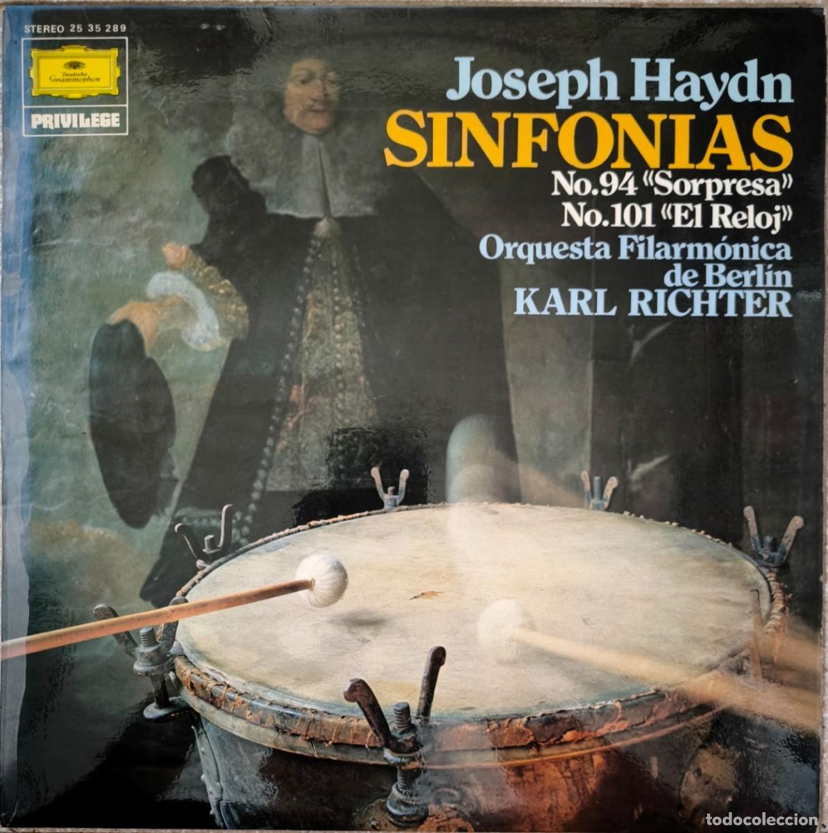Discos de vinilo: Haydn: Sinfon&iacute;as No.94 &rdquo;Sorpresa&rdquo; No.101 &rdquo;El Reloj&rdquo;
