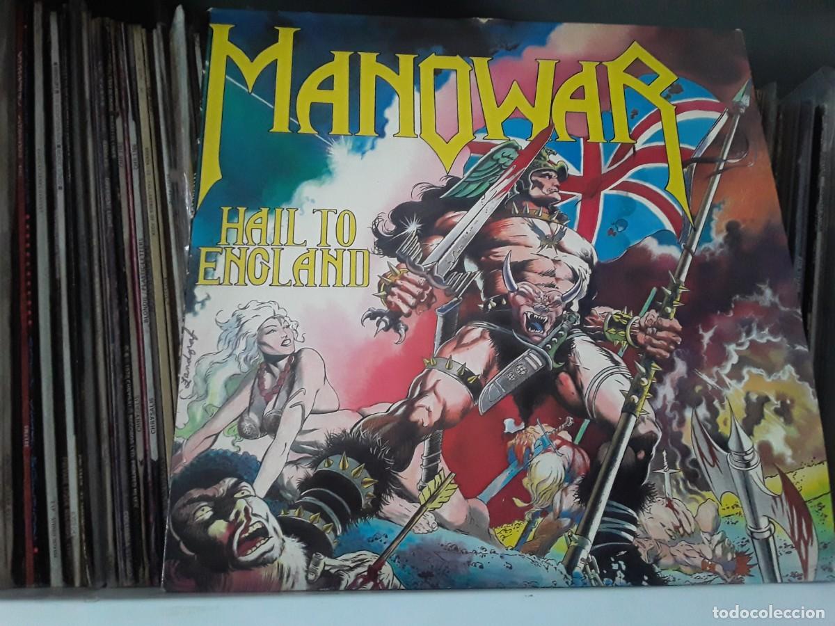 Discos de vinilo: Manowar - Hail To England (LP, Album, Eur) edic. uk 1984
