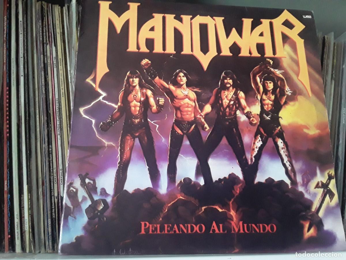 Discos de vinilo: Manowar - Peleando Al Mundo (LP, Album) edic. argentina 1987