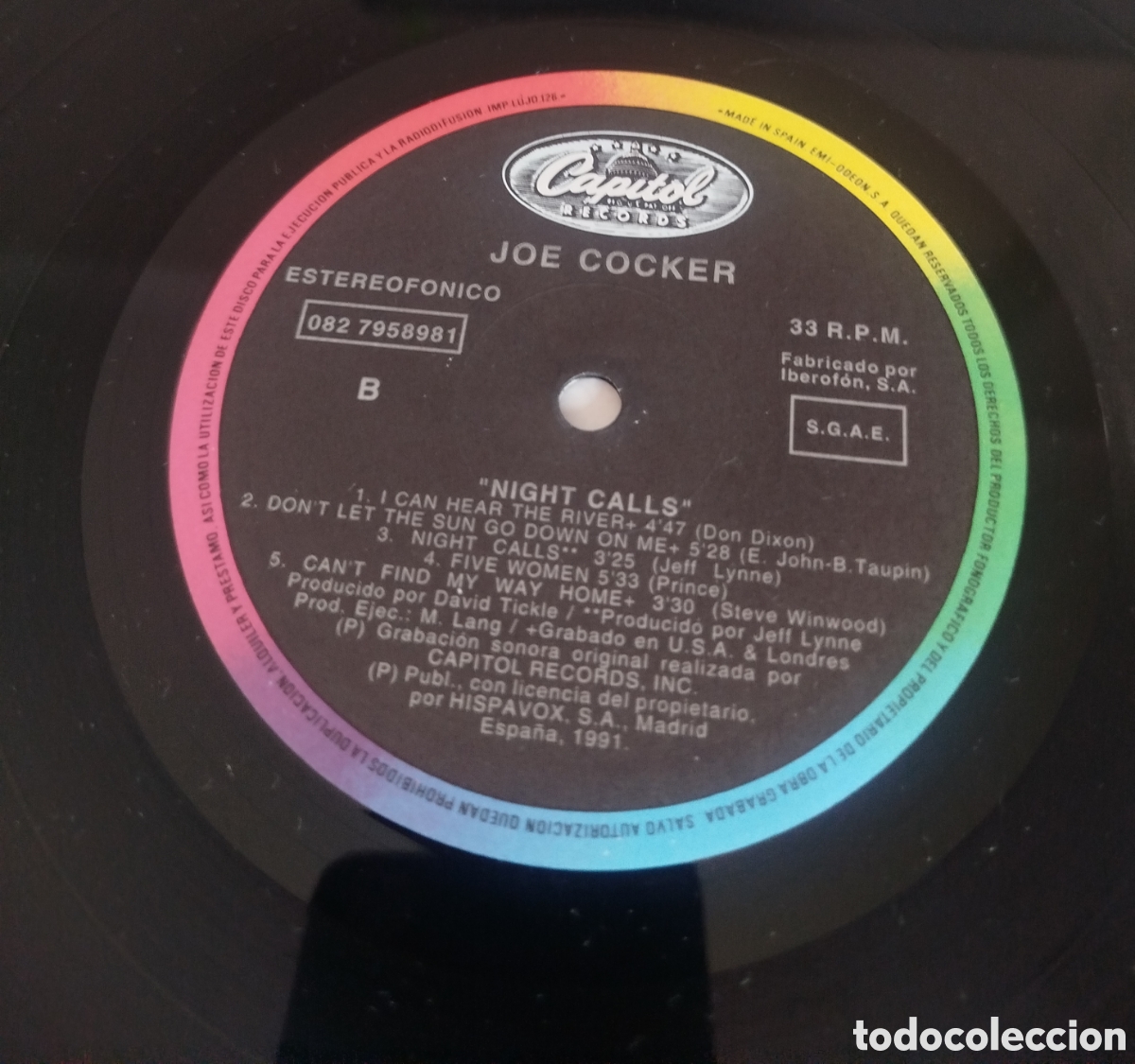 Discos de vinilo: Joe Cocker &ndash; Night Calls - Foto 3