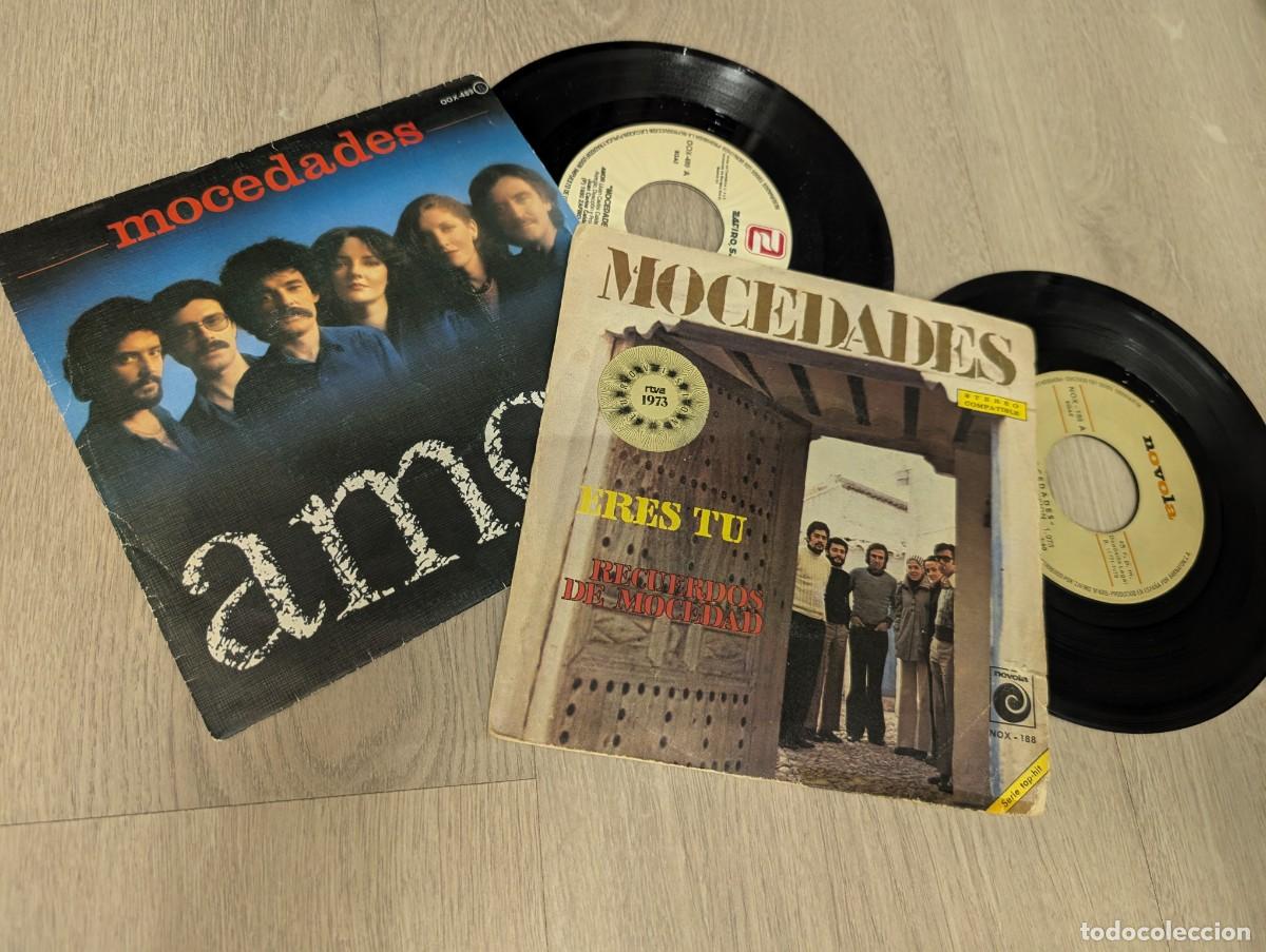 Discos de vinilo: MOCEDADES - LOTE DE 2 SINGLES - ERES TU.. EUROVISION DE 1973 Y AMOR ..DE 1980 - NOVOLA-ZAFIRO .