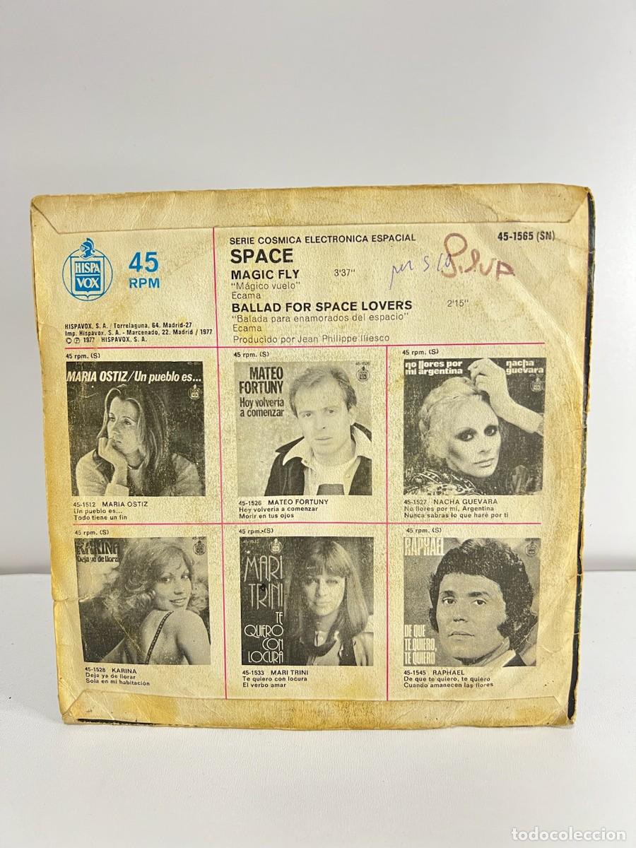 Discos de vinilo: SPACE (SINGLE) MAGIC FLY - A&Ntilde;O 1977 - Foto 2