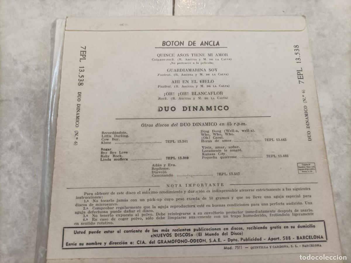 Discos de vinilo: Duo Dinamico boton de ancla ep - Foto 2