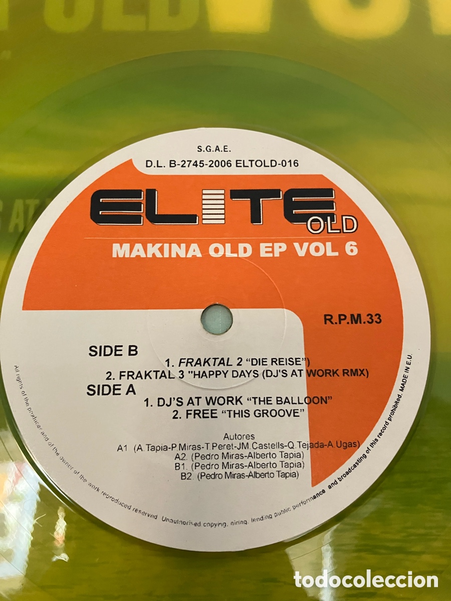 Discos de vinilo: Makina Old - Various Vol.6 - Foto 7