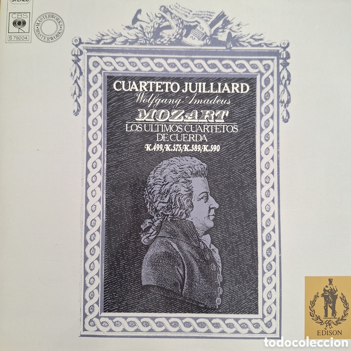 Discos de vinilo: Los &uacute;ltimos cuartetos de cuerda. Mozart. Cuarteto Juilliard