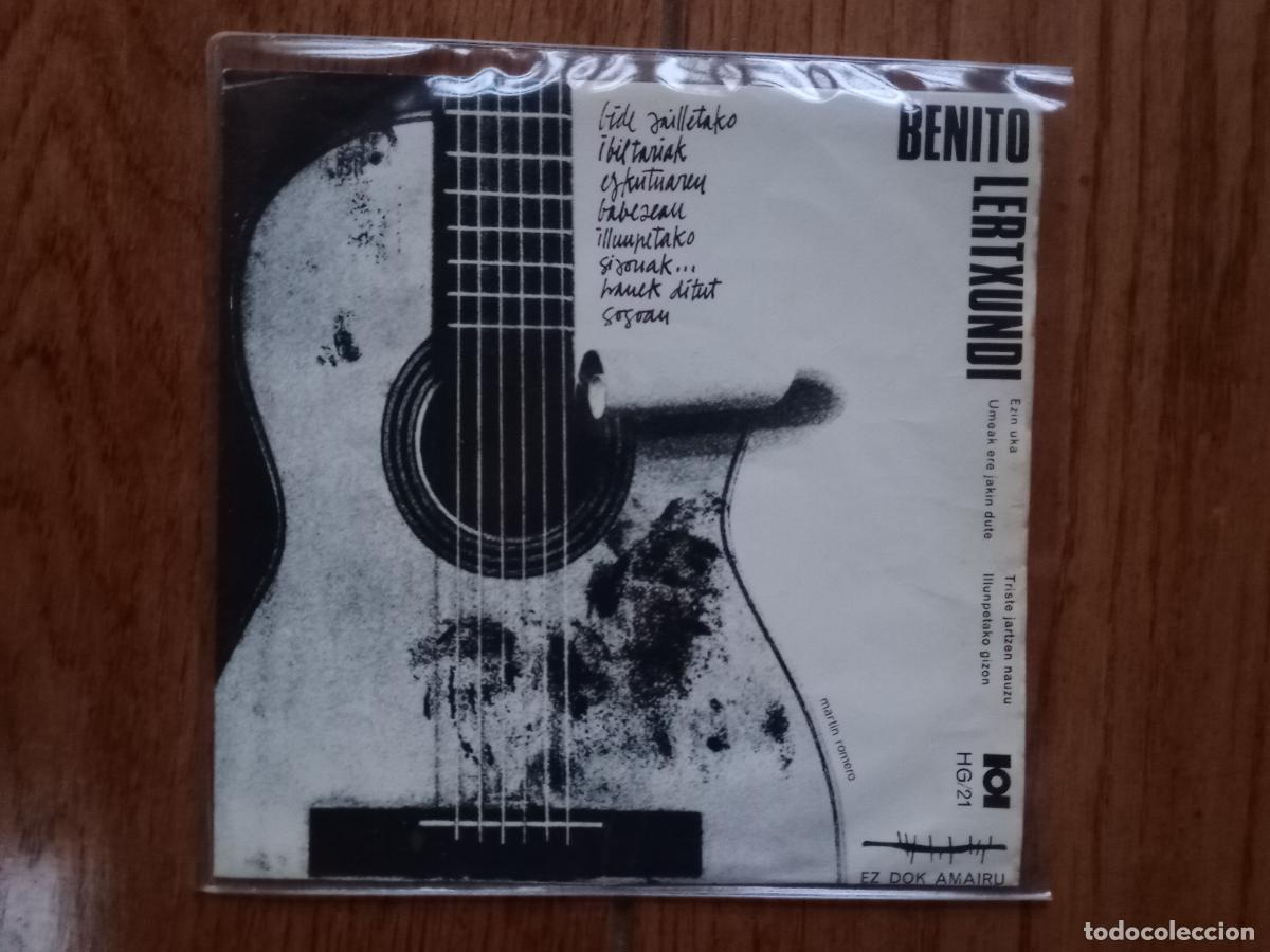 Discos de vinilo: Benito Lertxundi - ezin uka + umeak ere jakin dute + triste jartzen nauzu + illunpetako gizon