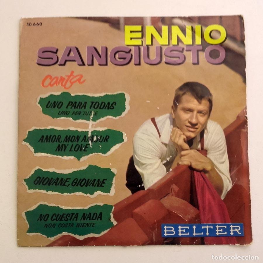 Disques de vinyle: 1963, Ennio Sangiusto, titulado, Canta: Uno para todas