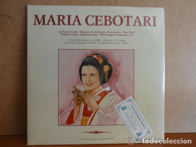 Discos de vinilo: PRECINTADO | MAR&Iacute;A CEBOTARI | DOBLE LP GATEFOLD | EDIGSA 1981 | GRABACIONES 1938-1944