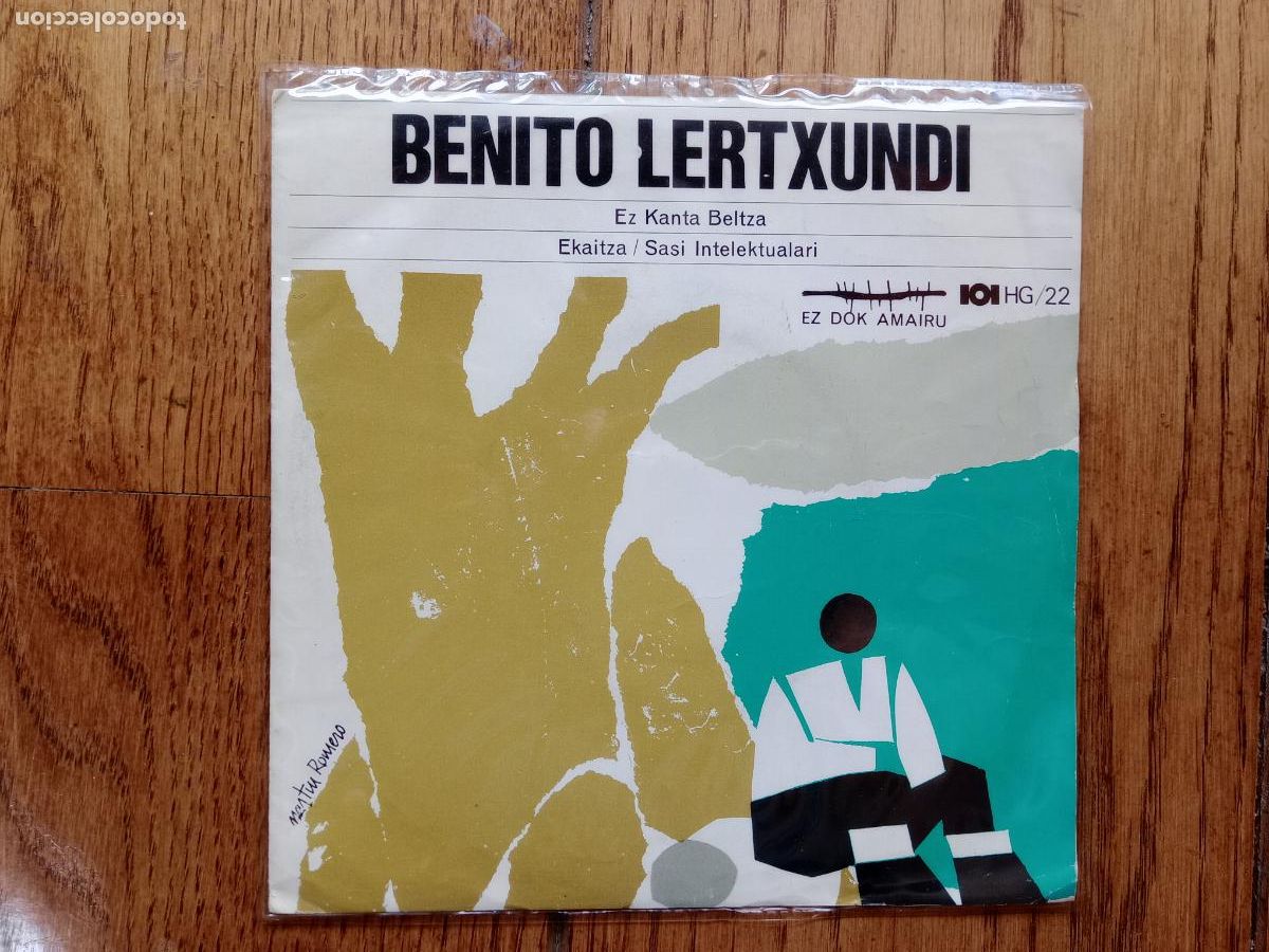 Discos de vinilo: Benito Lertxundi - ez kanta beltza + ekaitza + dado intelektualari