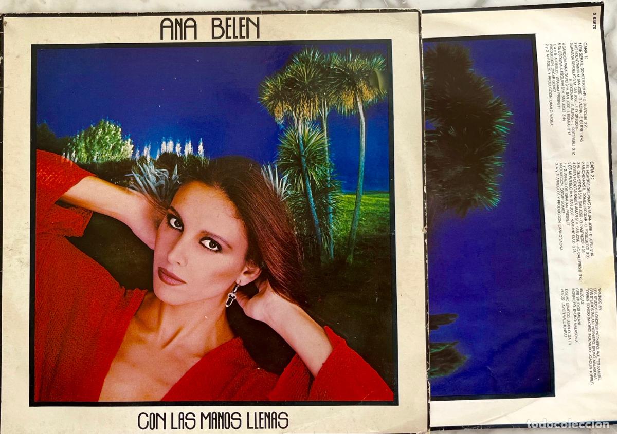 Discos de vinilo: ANA BELEN. CON LAS MANOS LLENAS. LP ORIGINAL ESPA&Ntilde;A 1980 CON FUNDA INTERIOR LETRAS