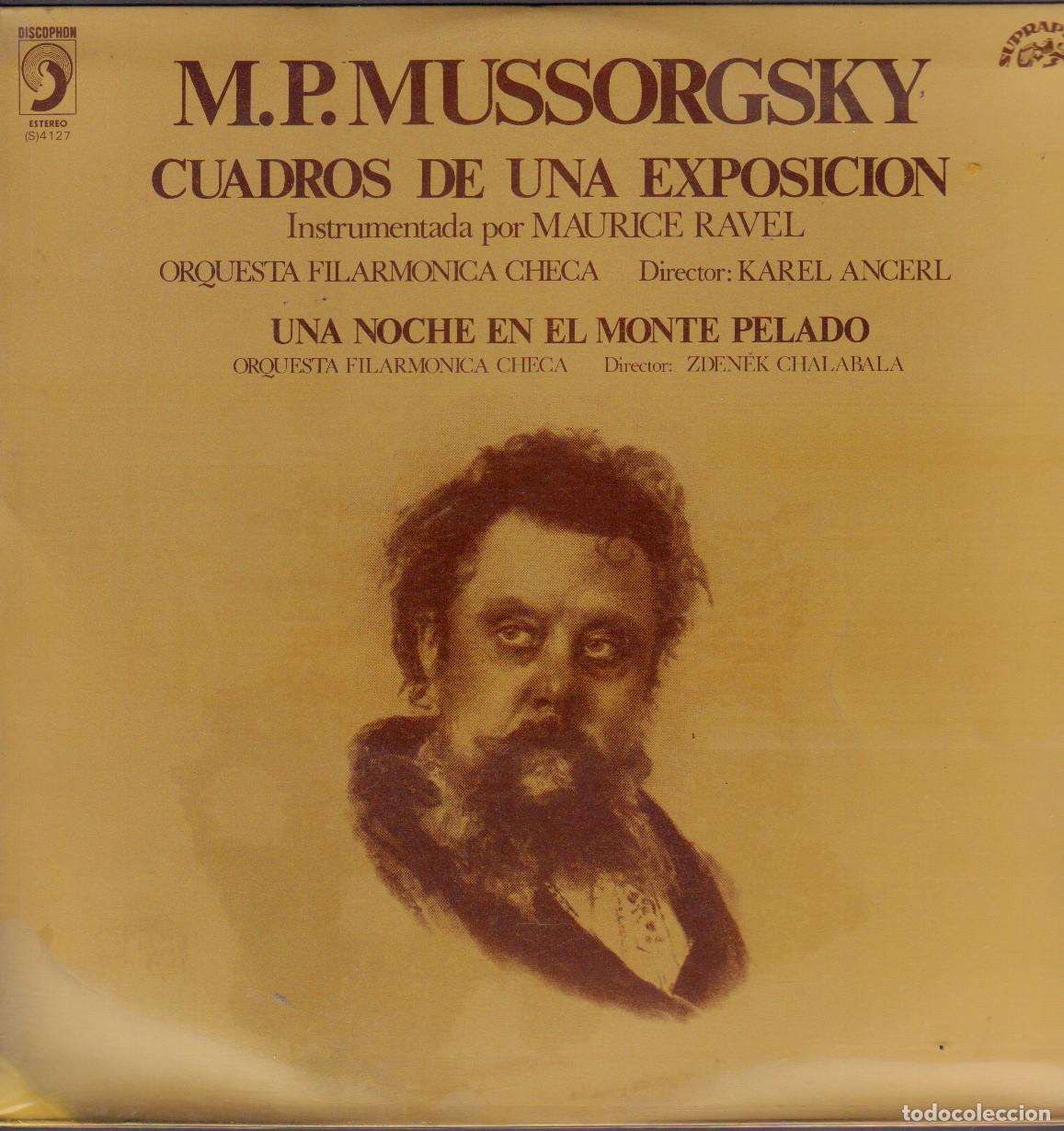 Discos de vinilo: M.P. MUSSORGSKY - CUADROS DE UNA EXPOSICION / ORQ. FILARMONICA CHECA / LP DISCOPHON 1973 RF-26636