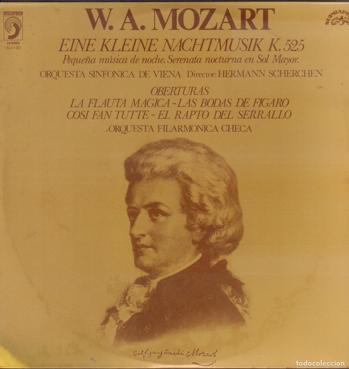 Discos de vinilo: W. A. MOZART - EINE KLEINE NACHTMUSICK K.525 / ORQUESTA FILARMONICA CHECA / LP DISCOPHON RF-26637